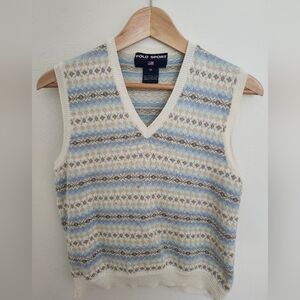 Polo Sport Knit Fair Isle Sweater Vest - Cotton
